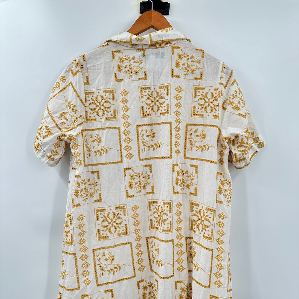 URBAN OUTFITTERS UO Smiwth White & Yellow Long Maxi Frock Dress // XS - Picture 14 of 16